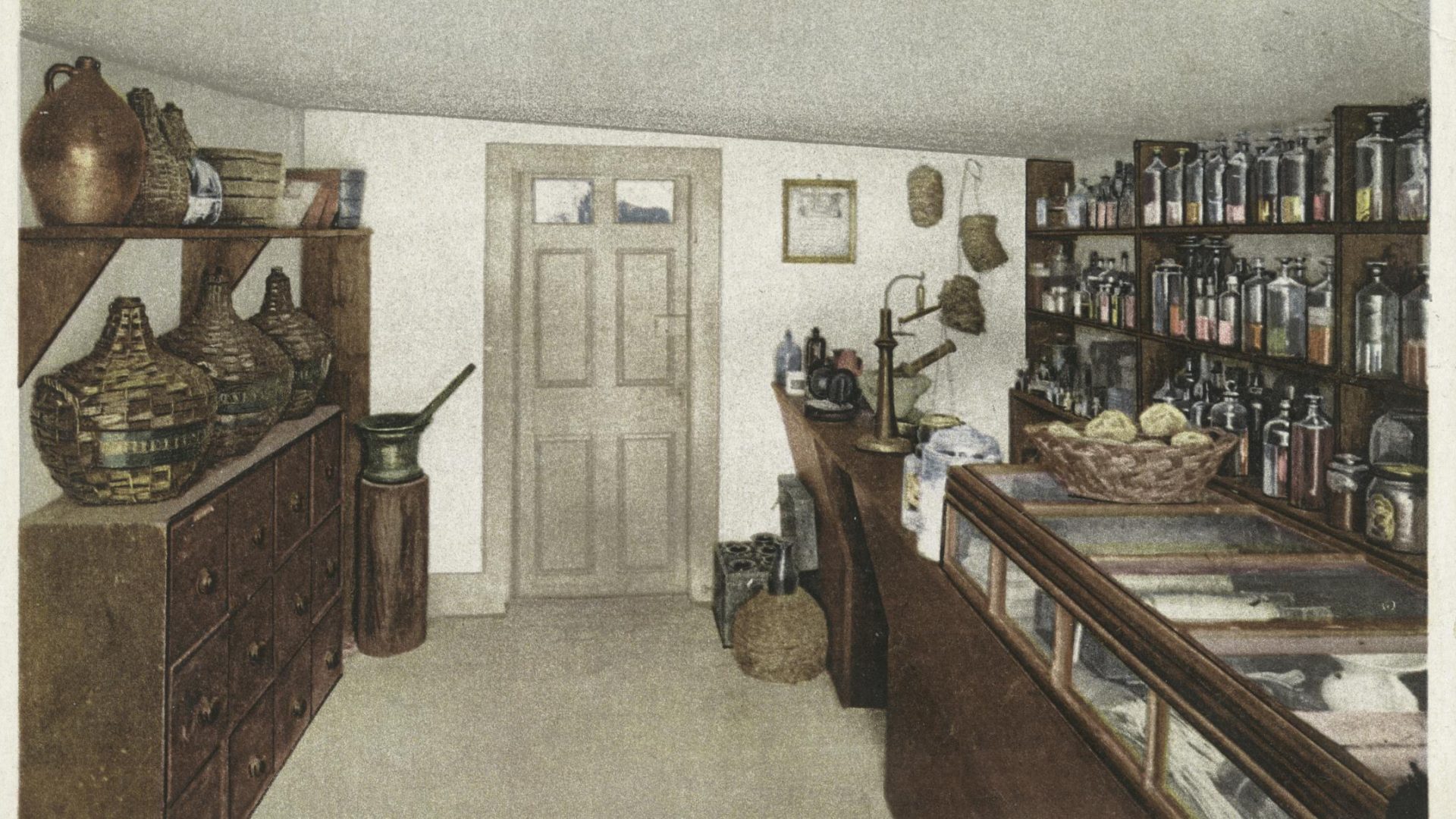 The Grasse workshop interior, aging cellar and workbench
